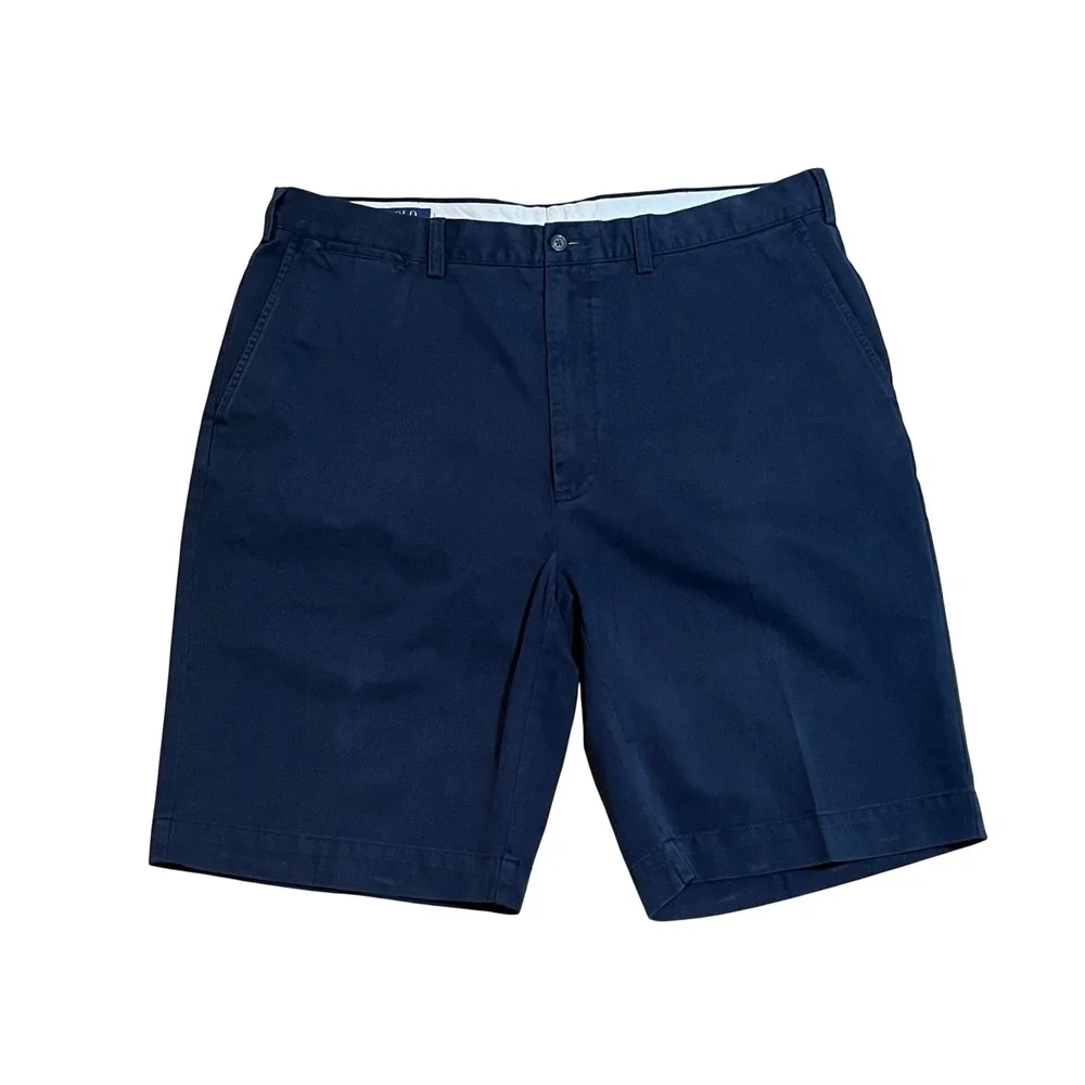Polo Ralph Lauren Chino Shorts Mens 40T Navy Classic Preppy Flat Front Cotton